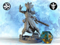 Female Wizard Miniature | Twin Goddess Miniatures | Tabletop RPG Miniature | Roleplaying 3D Printed Fantasy Mini - 3DPrintDen