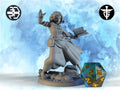 Female Wizard Miniature | Twin Goddess Miniatures | Tabletop RPG Miniature | Roleplaying 3D Printed Fantasy Mini - 3DPrintDen
