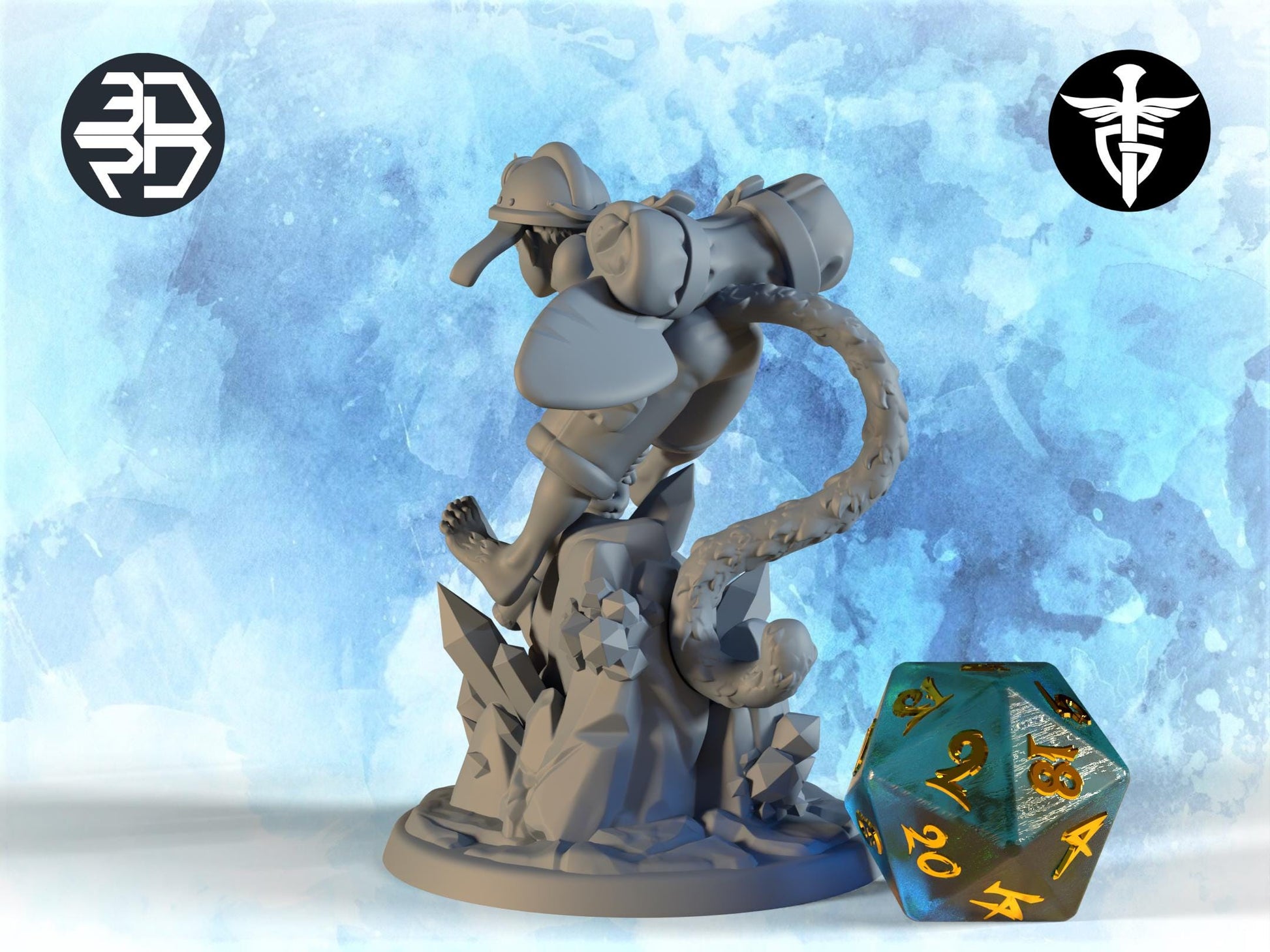 Monkey Kid Miniature, Jack | Twin Goddess Miniatures | Tabletop RPG Miniature | Roleplaying 3D Printed Fantasy Mini - 3DPrintDen