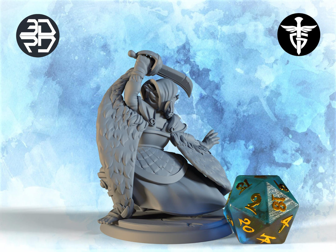 Monkey Fighter Miniature, Hadozee | Twin Goddess Miniatures | Tabletop RPG Miniature | Roleplaying 3D Printed Fantasy Mini - 3DPrintDen