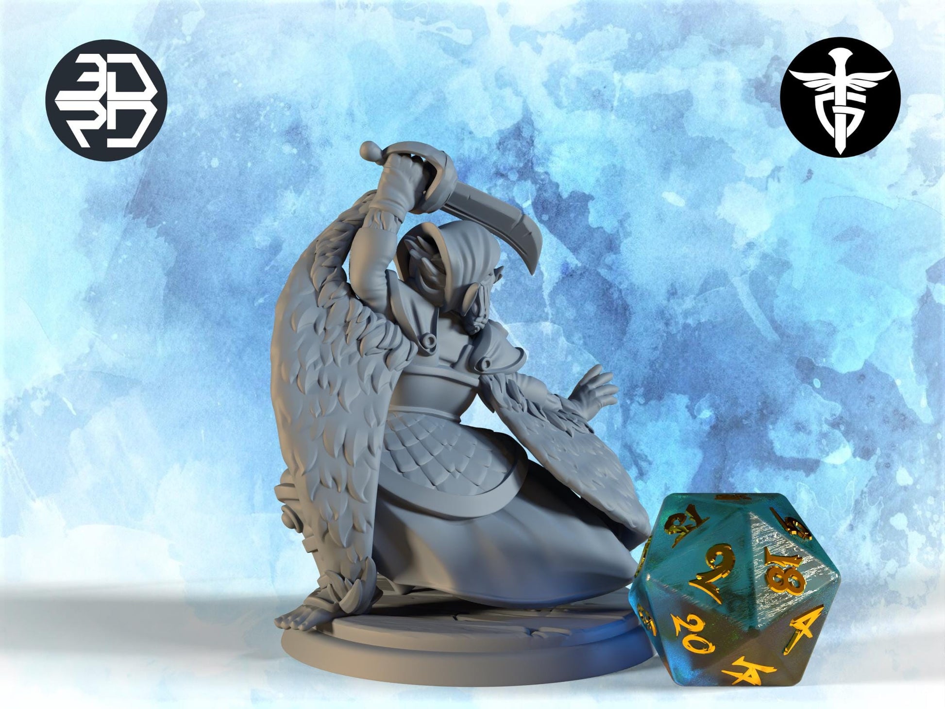 Monkey Fighter Miniature, Hadozee | Twin Goddess Miniatures | Tabletop RPG Miniature | Roleplaying 3D Printed Fantasy Mini - 3DPrintDen