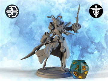 Insect Fighter Miniature | Twin Goddess Miniatures | Tabletop RPG Miniature | Roleplaying 3D Printed Fantasy Mini - 3DPrintDen