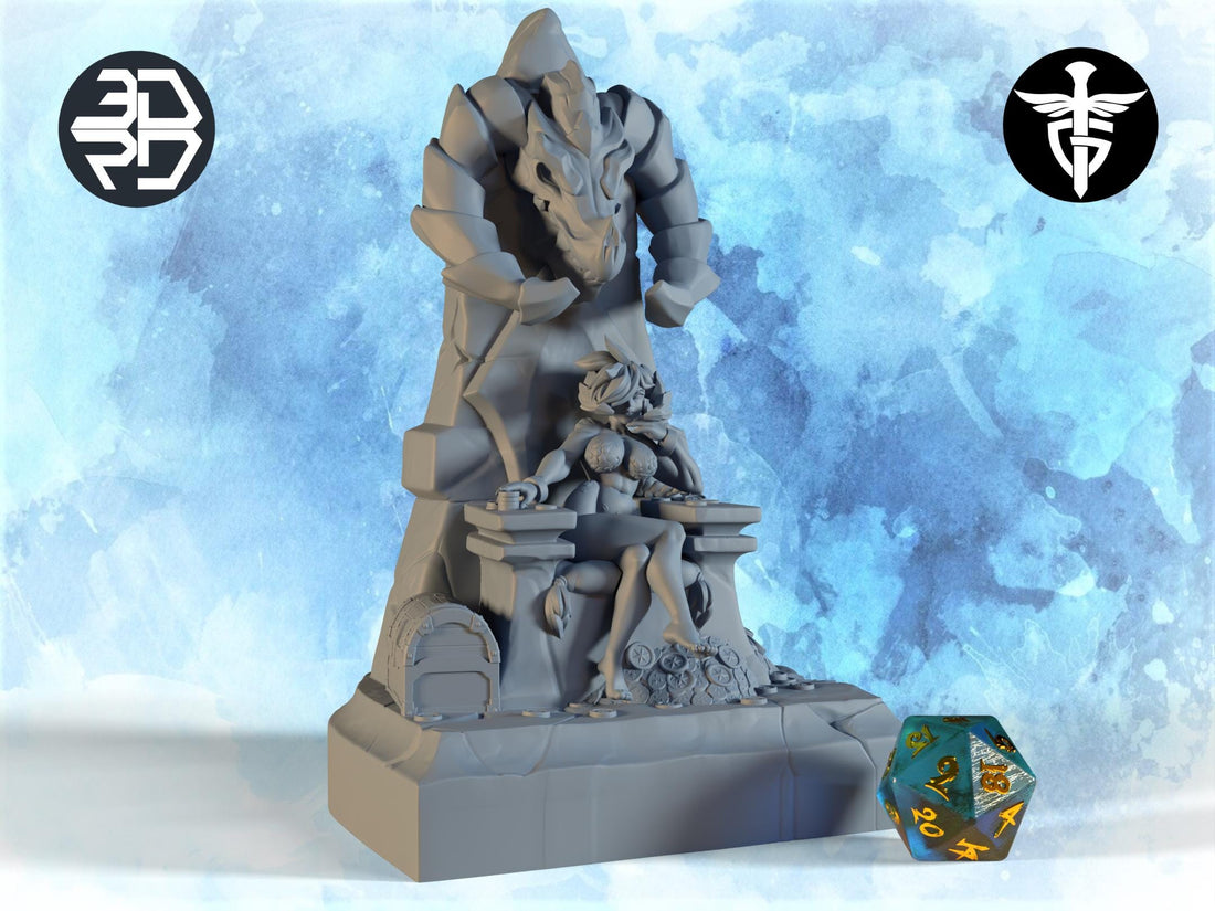 Dragon Lady Miniature | Twin Goddess Miniatures | Tabletop RPG Miniature | Roleplaying 3D Printed Fantasy Mini - 3DPrintDen