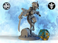 Female Tabaxi Miniature | Twin Goddess Miniatures | Tabletop RPG Miniature | Roleplaying 3D Printed Fantasy Mini - 3DPrintDen