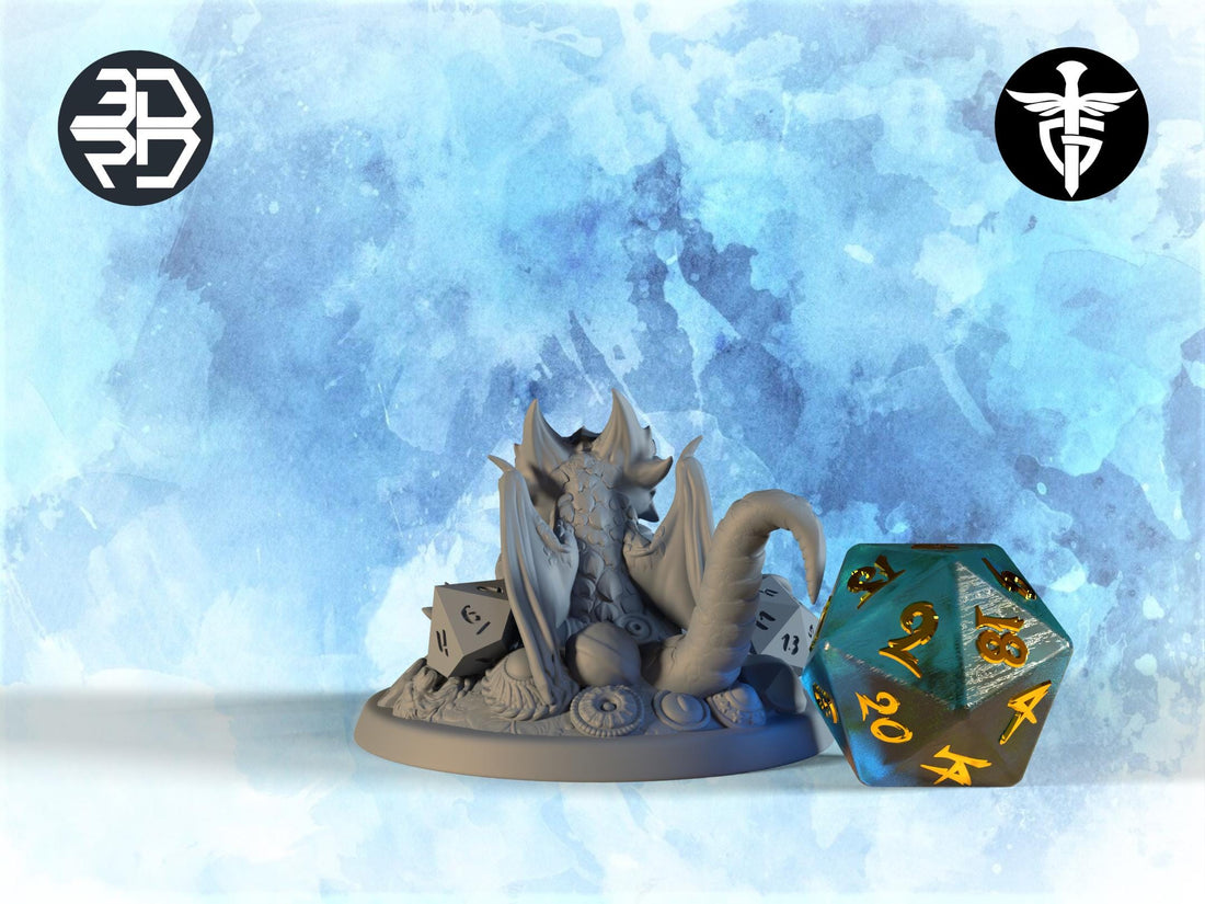 Penny Dragon Miniature | Twin Goddess Miniatures | Tabletop RPG Miniature | Roleplaying 3D Printed Fantasy Mini - 3DPrintDen