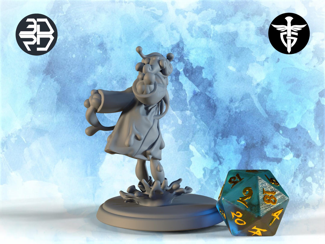 Slime Girl Miniature | Twin Goddess Miniatures | Tabletop RPG Miniature | Roleplaying 3D Printed Fantasy Mini - 3DPrintDen