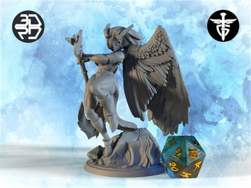 Aasimar Paladin | Twin Goddess Miniatures | Tabletop RPG Miniature | Roleplaying 3D Printed Fantasy Mini - 3DPrintDen