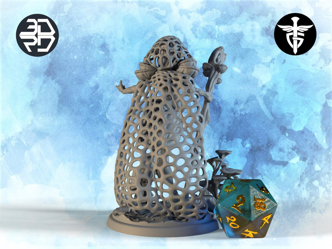 Elf Druid Miniature | Twin Goddess Miniatures | Tabletop RPG Miniature | Roleplaying 3D Printed Fantasy Mini - 3DPrintDen