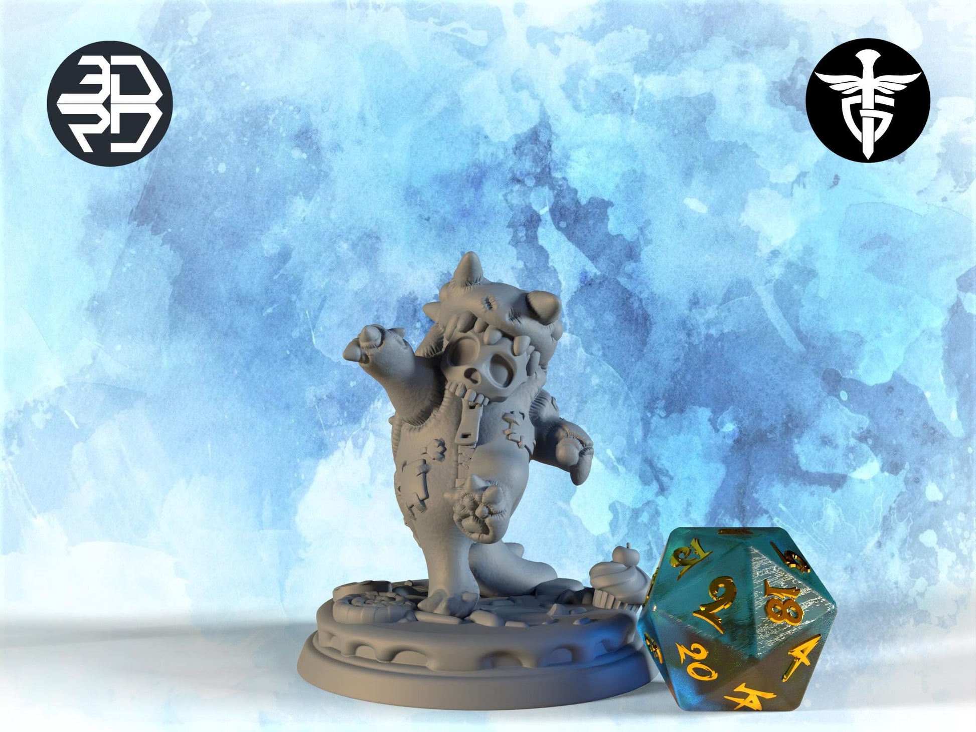 Monster Costume Miniature | Twin Goddess Miniatures | Tabletop RPG Miniature | Roleplaying 3D Printed Fantasy Mini - 3DPrintDen
