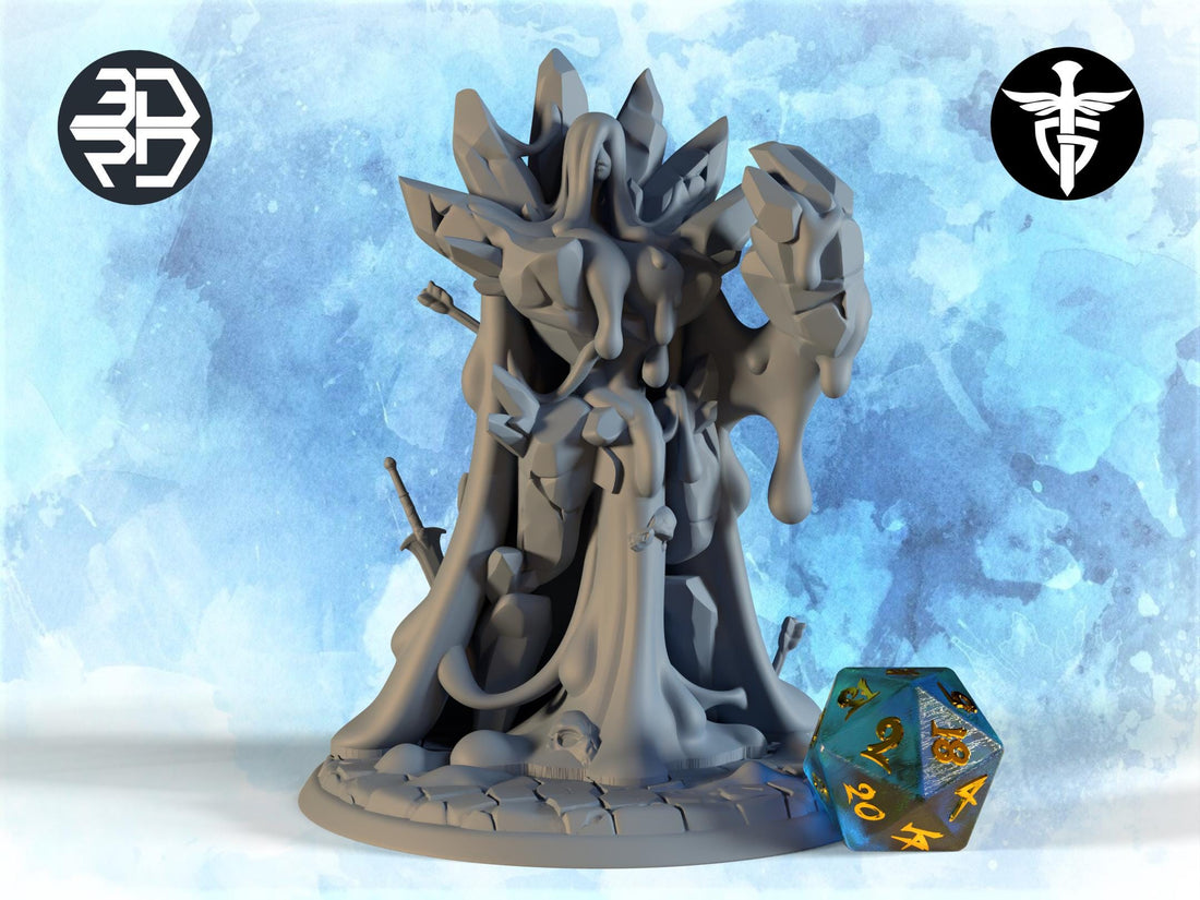 Female Slime Miniature | Twin Goddess Miniatures | Tabletop RPG Miniature | Roleplaying 3D Printed Fantasy Mini - 3DPrintDen
