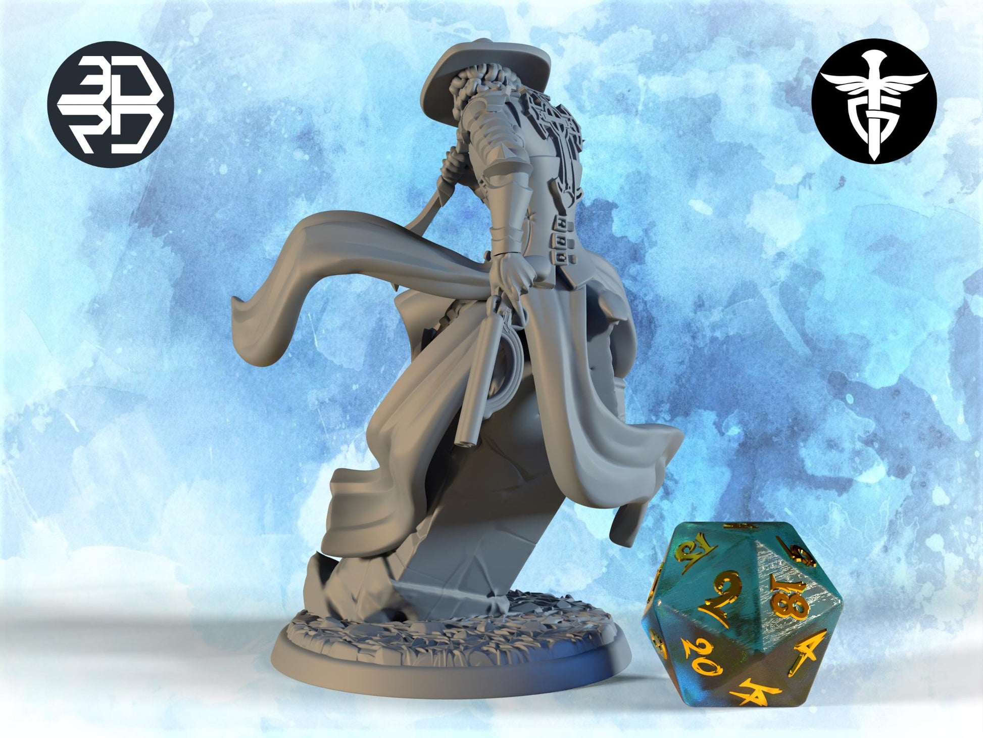 Hunter Miniature | Twin Goddess Miniatures | Tabletop RPG Miniature | Roleplaying 3D Printed Fantasy Mini - 3DPrintDen