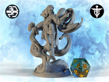 Wizard Miniature, Esteban | Twin Goddess Miniatures | Tabletop RPG Miniature | Roleplaying 3D Printed Fantasy Mini - 3DPrintDen