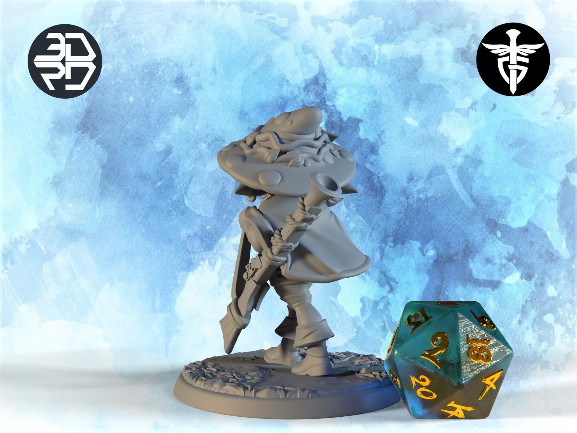 Female Goblin Ranger Miniature | Twin Goddess Miniatures | Tabletop RPG Miniature | Roleplaying 3D Printed Fantasy Mini - 3DPrintDen