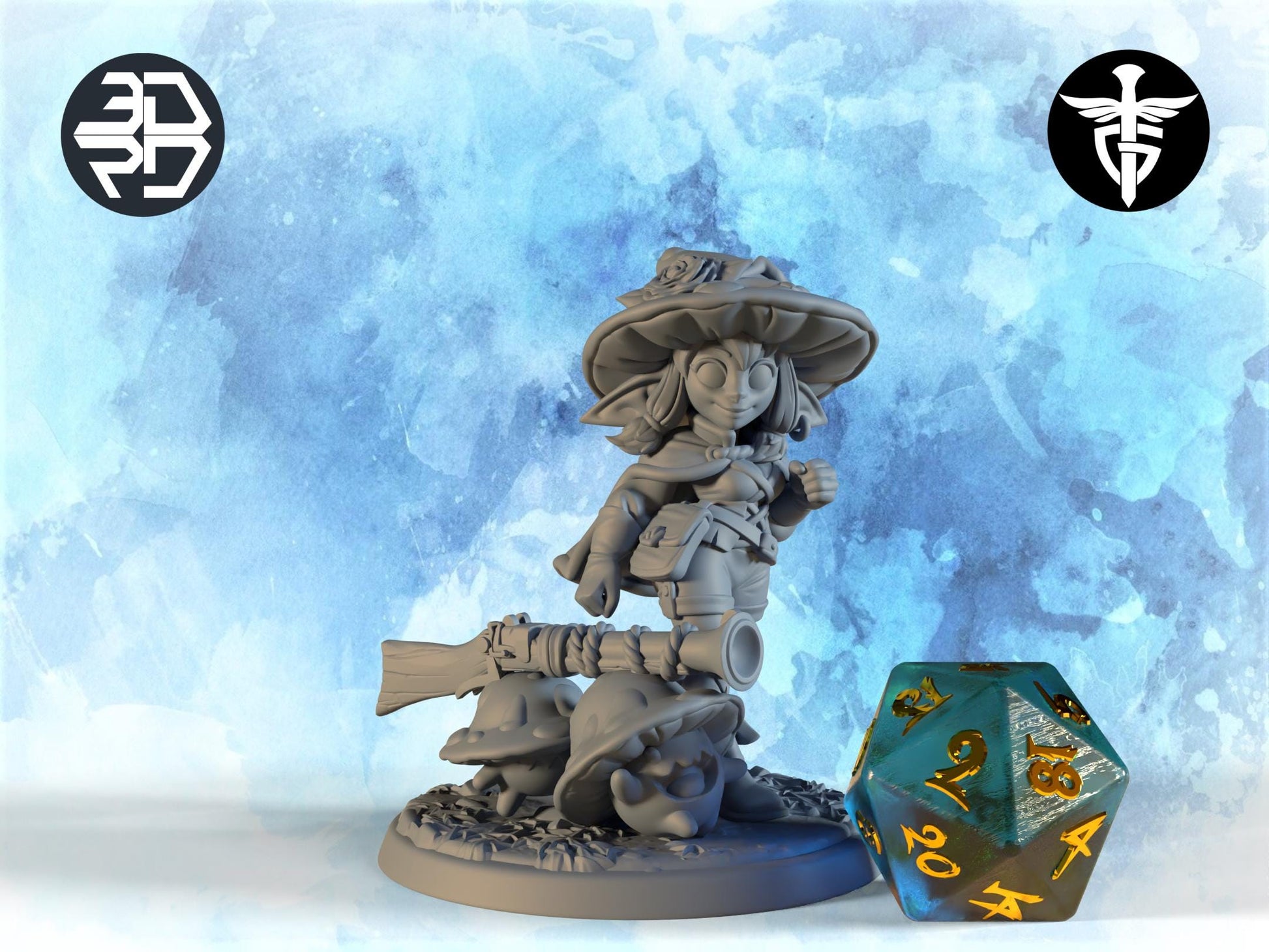 Female Goblin Ranger Miniature | Twin Goddess Miniatures | Tabletop RPG Miniature | Roleplaying 3D Printed Fantasy Mini - 3DPrintDen