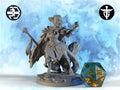 Female Tabaxi Cleric Miniature, Kizi | Twin Goddess Miniatures | Tabletop RPG Miniature | Roleplaying 3D Printed Fantasy Mini - 3DPrintDen