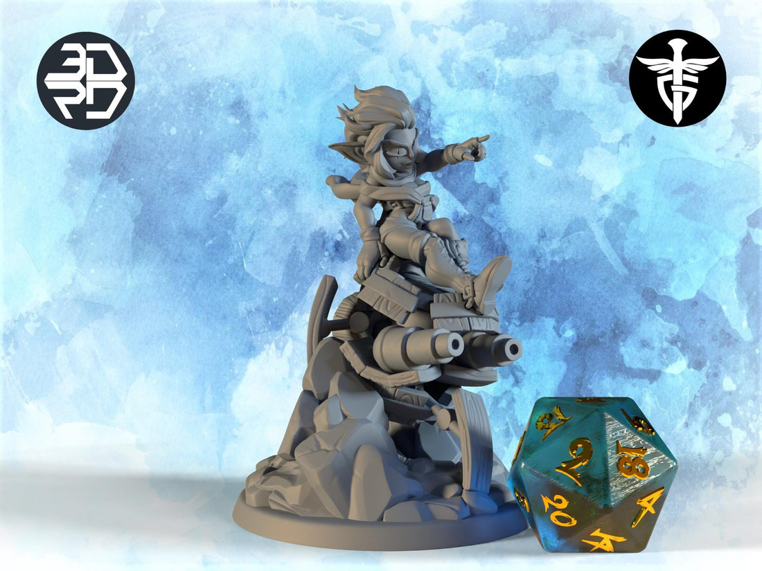 Goblin Artificer Miniature | Twin Goddess Miniatures | Tabletop RPG Miniature | Roleplaying 3D Printed Fantasy Mini - 3DPrintDen