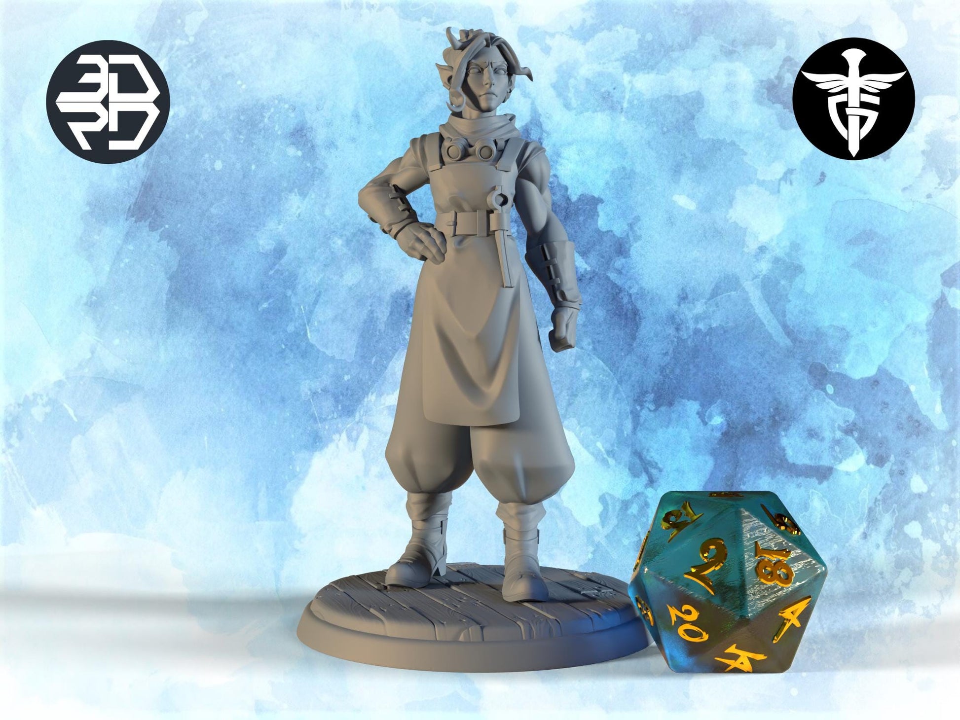 Magma Maker Miniature, Igni | Twin Goddess Miniatures | Tabletop RPG Miniature | Roleplaying 3D Printed Fantasy Mini - 3DPrintDen
