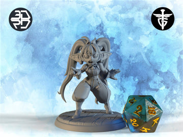 Female Robo Golem Maker Miniature, Prissy | Twin Goddess Miniatures | Tabletop RPG Miniature | Roleplaying 3D Printed Fantasy Mini - 3DPrintDen