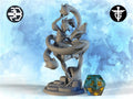 Female Genasi Miniature | Twin Goddess Miniatures | Tabletop RPG Miniature | Roleplaying 3D Printed Fantasy Mini - 3DPrintDen