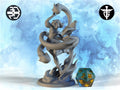 Female Genasi Miniature | Twin Goddess Miniatures | Tabletop RPG Miniature | Roleplaying 3D Printed Fantasy Mini - 3DPrintDen
