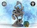 Female Genasi Miniature | Twin Goddess Miniatures | Tabletop RPG Miniature | Roleplaying 3D Printed Fantasy Mini - 3DPrintDen