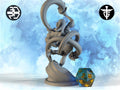 Female Genasi Miniature | Twin Goddess Miniatures | Tabletop RPG Miniature | Roleplaying 3D Printed Fantasy Mini - 3DPrintDen