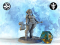 Female Fighter Miniature, Bridget | Twin Goddess Miniatures | Tabletop RPG Miniature | Roleplaying 3D Printed Fantasy Mini - 3DPrintDen