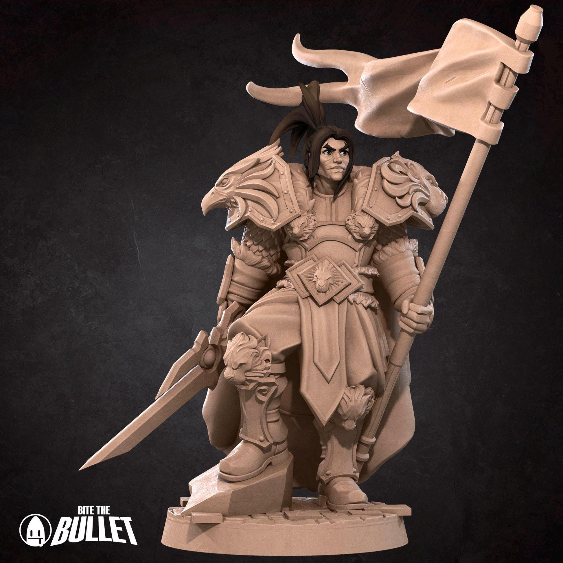 High King Warrior Miniature | Tabletop RPG Miniature | Bite the Bullet | Roleplaying 3D Printed Fantasy Mini - 3DPrintDen