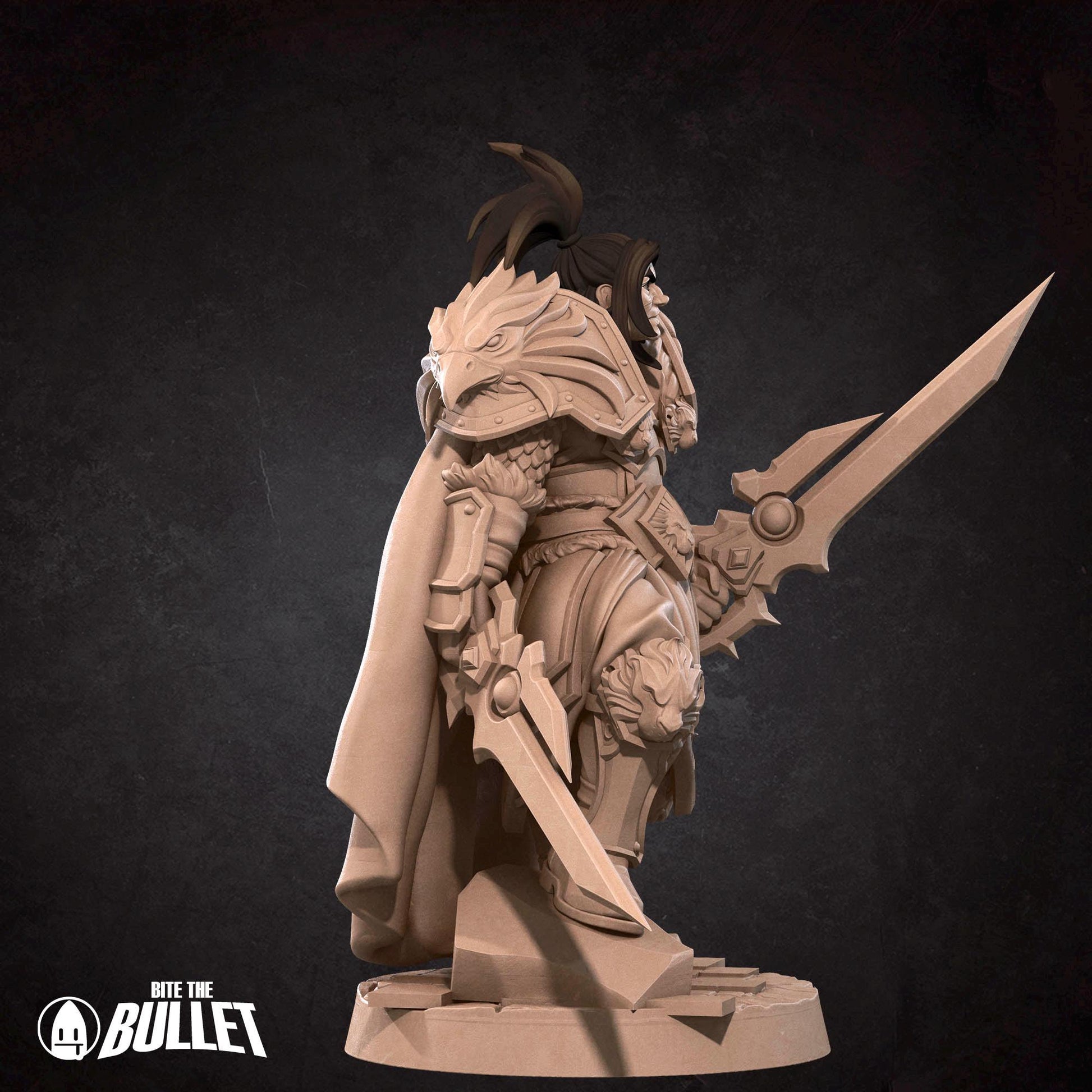 High King Warrior Miniature | Tabletop RPG Miniature | Bite the Bullet | Roleplaying 3D Printed Fantasy Mini - 3DPrintDen