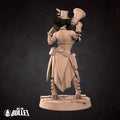 Female Mad Hostess Miniature, Roxy | Tabletop RPG Miniature | Bite the Bullet | Roleplaying 3D Printed Fantasy Mini - 3DPrintDen