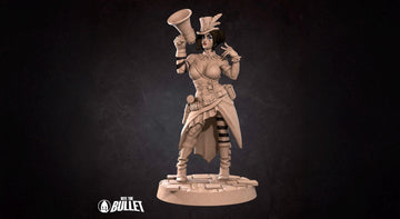 Female Mad Hostess Miniature, Roxy | Tabletop RPG Miniature | Bite the Bullet | Roleplaying 3D Printed Fantasy Mini - 3DPrintDen