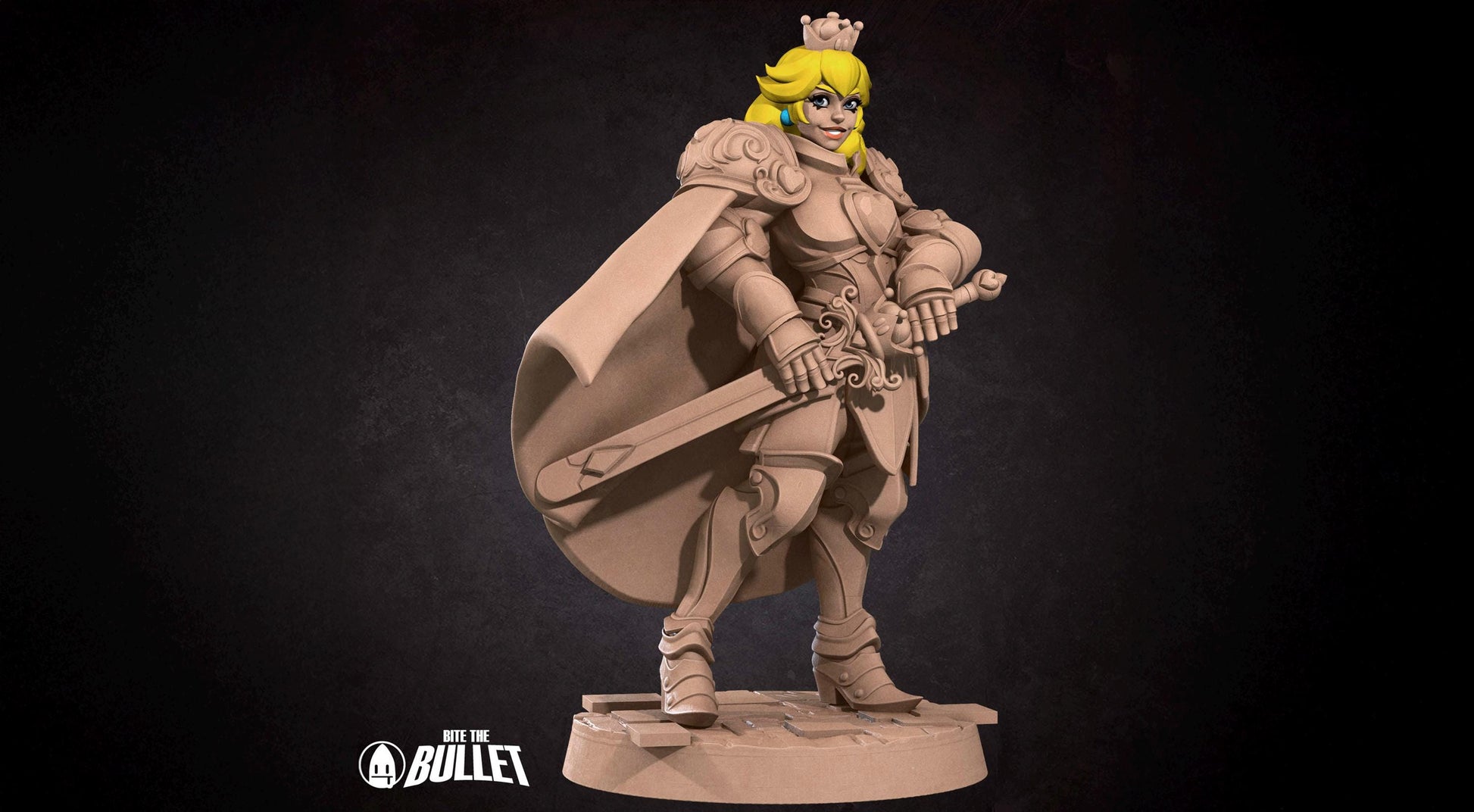Female Champion Miniature, Lady Peony | Tabletop RPG Miniature | Bite the Bullet | Roleplaying 3D Printed Fantasy Mini - 3DPrintDen