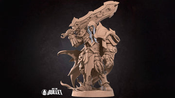 Red Demon Rider Miniature | Tabletop RPG Miniature | Bite the Bullet | Roleplaying 3D Printed Fantasy Mini - 3DPrintDen