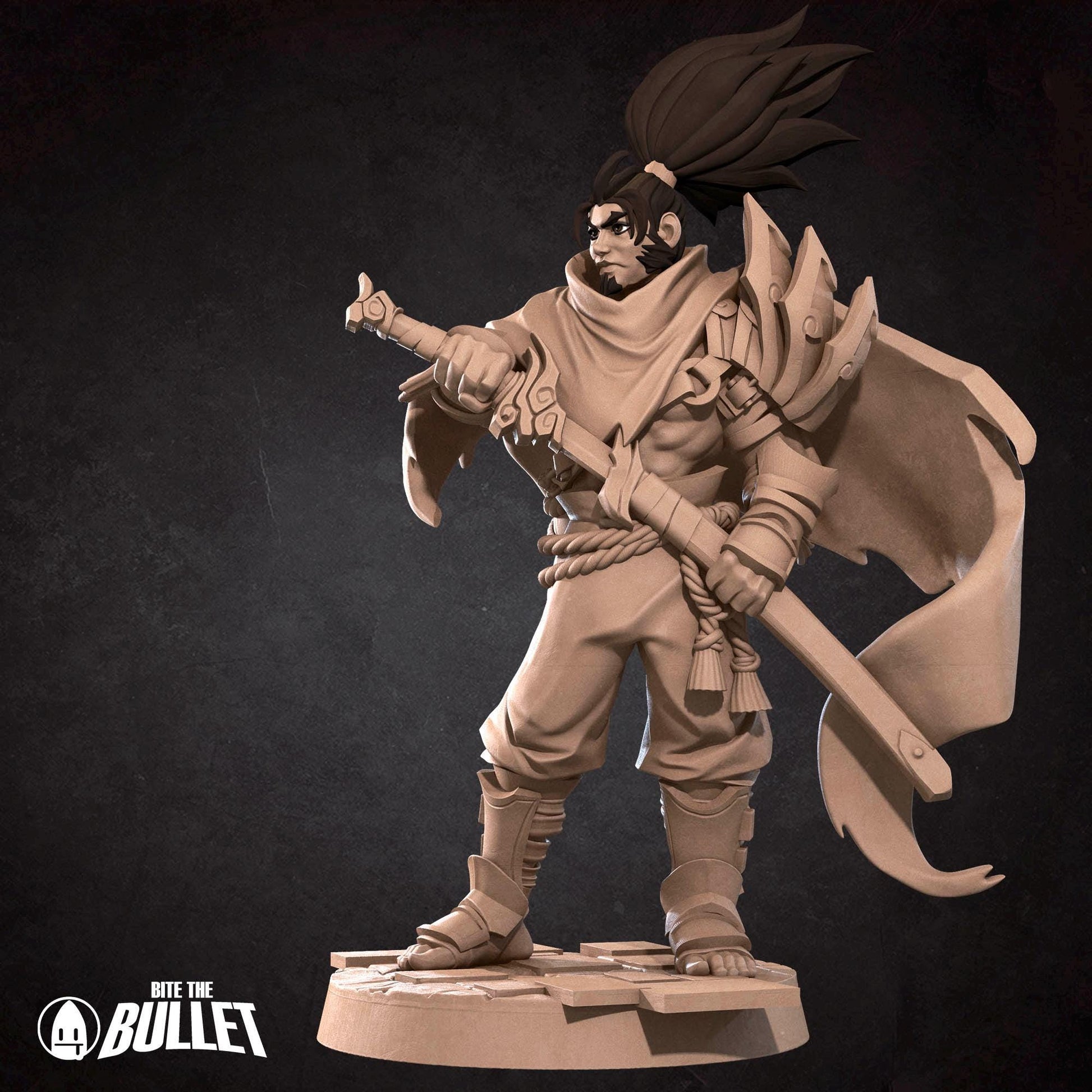Unforgiven Samurai Miniature | Tabletop RPG Miniature | Bite the Bullet | Roleplaying 3D Printed Fantasy Mini - 3DPrintDen