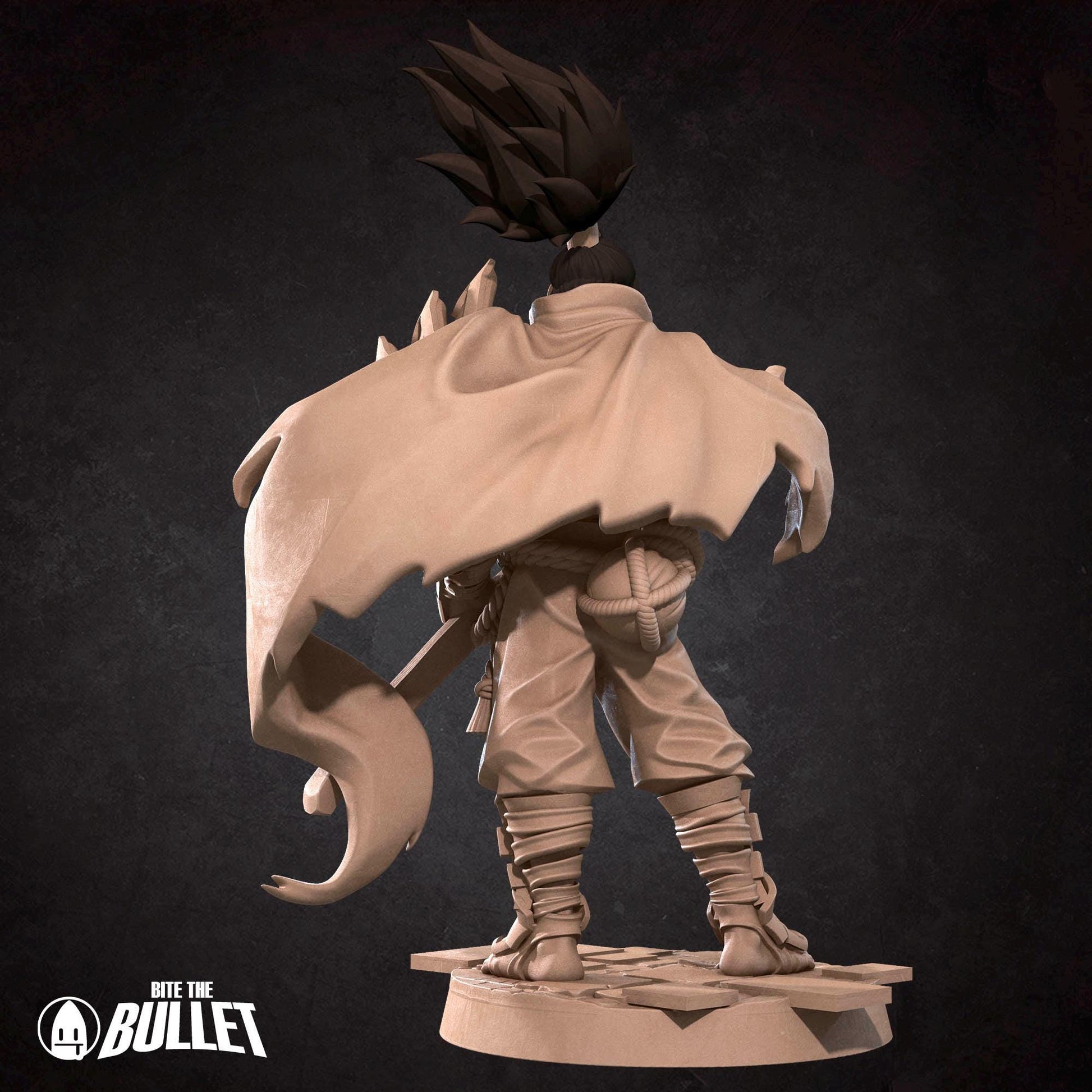 Unforgiven Samurai Miniature | Tabletop RPG Miniature | Bite the Bullet | Roleplaying 3D Printed Fantasy Mini - 3DPrintDen