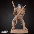White Wolf Knight Miniature | Tabletop RPG Miniature | Bite the Bullet | Roleplaying 3D Printed Fantasy Mini - 3DPrintDen