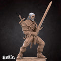 White Wolf Knight Miniature | Tabletop RPG Miniature | Bite the Bullet | Roleplaying 3D Printed Fantasy Mini - 3DPrintDen