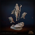 Female Desert Druid Miniature, Cora Wingate | Tabletop RPG Miniature | Great Grimoire | Roleplaying 3D Printed Fantasy Mini - 3DPrintDen
