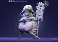 Sheep Lady Miniature | Tabletop RPG Miniature | Pepunki Creatures | Roleplaying 3D Printed Fantasy Mini - 3DPrintDen
