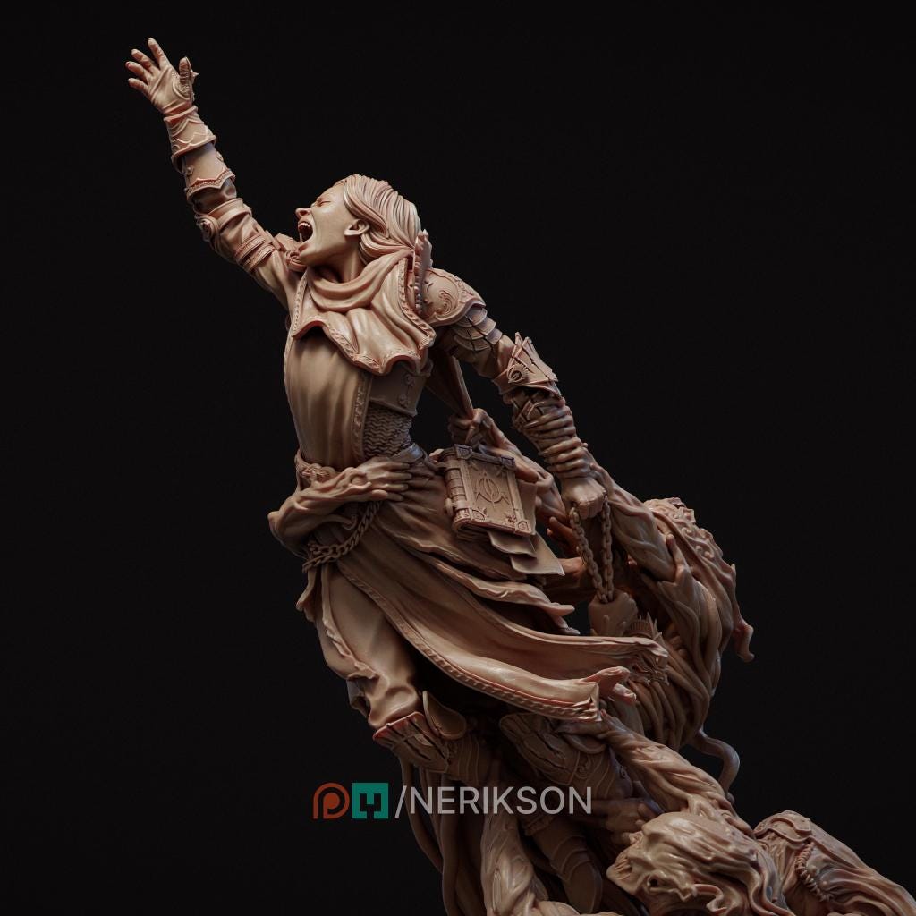 Torment of Faith Diorama Miniature | Tabletop RPG Miniature | Nerikson | Roleplaying 3D Printed Fantasy Mini - 3DPrintDen
