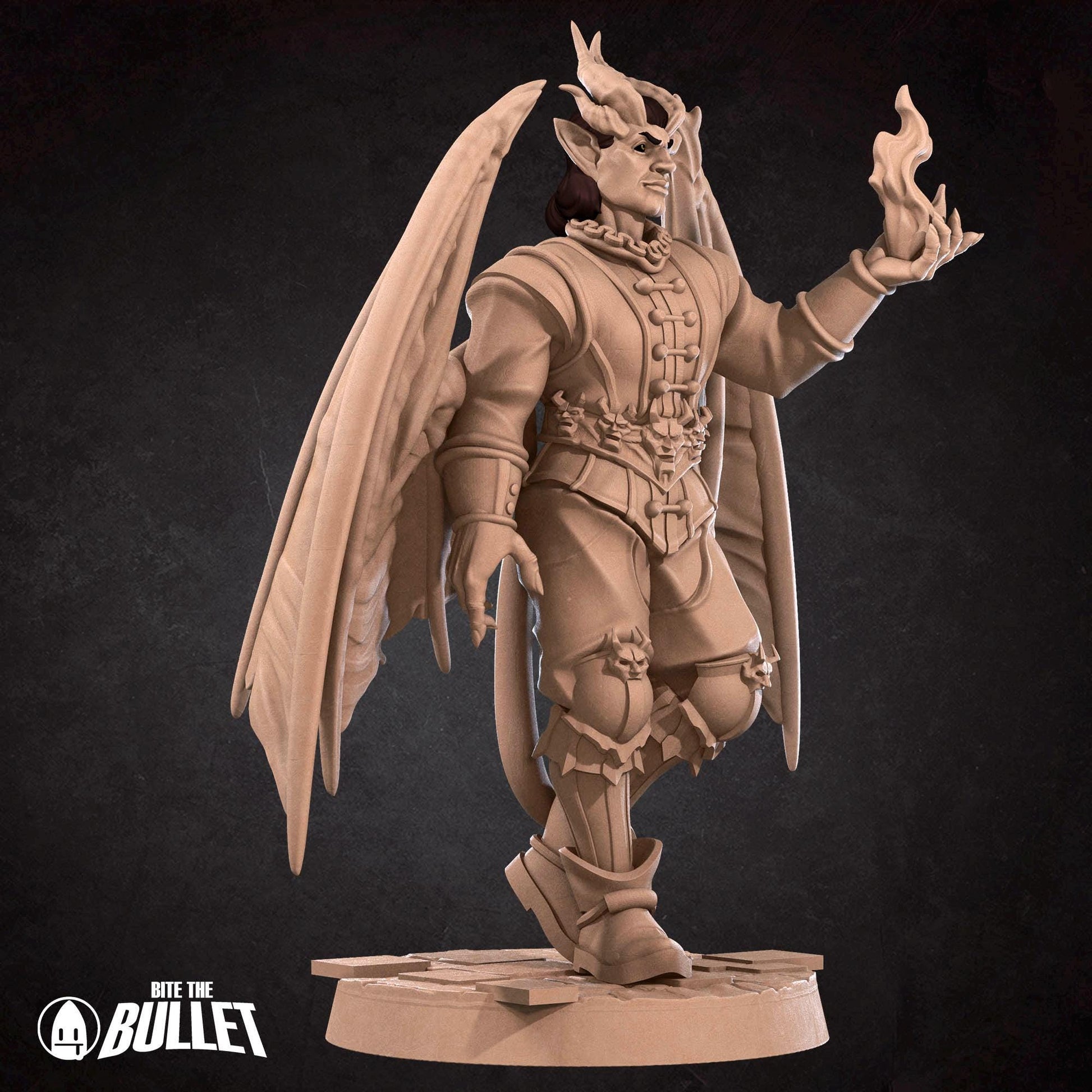 Cambion Devil Miniature | Tabletop RPG Miniature | Bite the Bullet | Roleplaying 3D Printed Fantasy Mini - 3DPrintDen