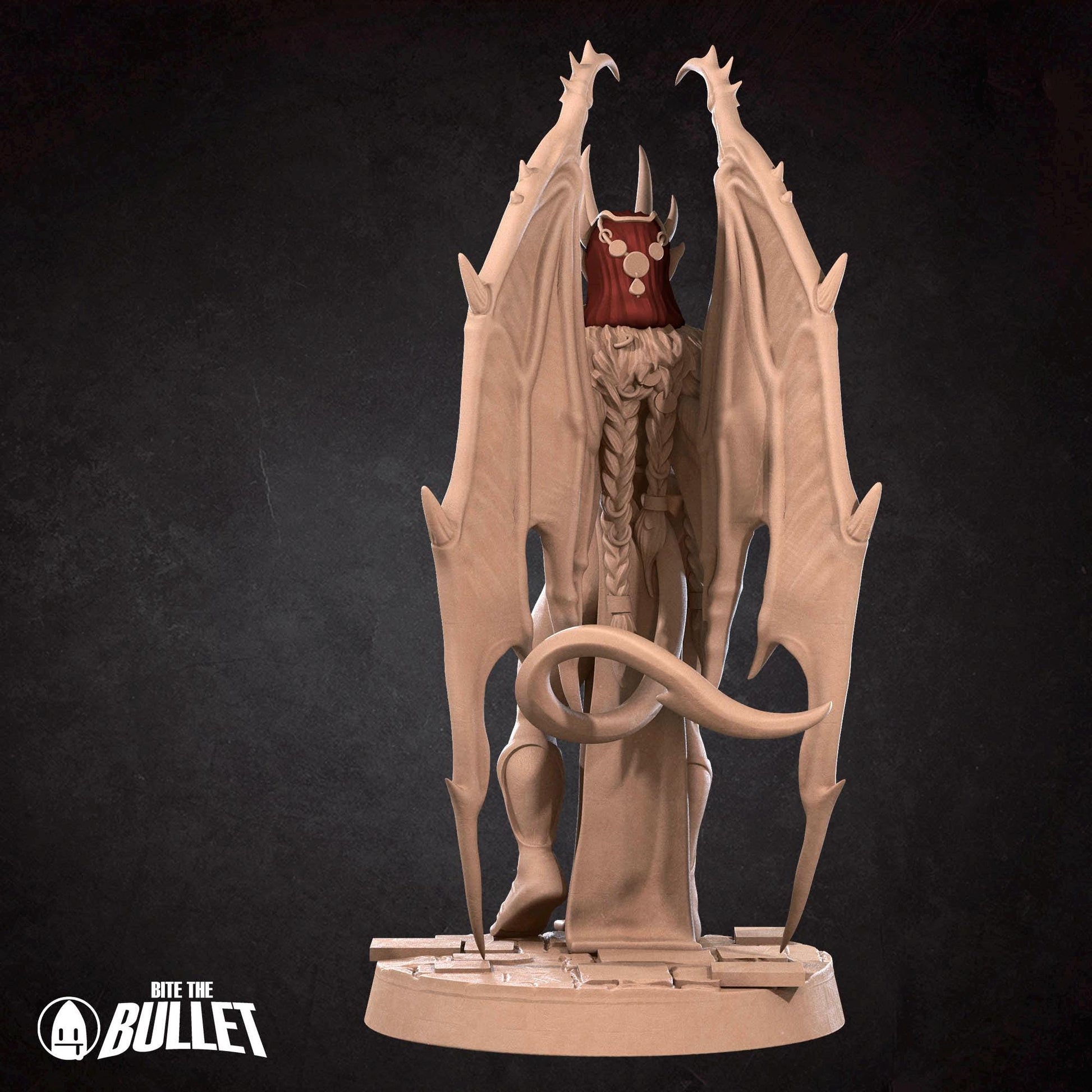 Cambion Sorceress Miniature, Meliora | Tabletop RPG Miniature | Bite the Bullet | Roleplaying 3D Printed Fantasy Mini - 3DPrintDen