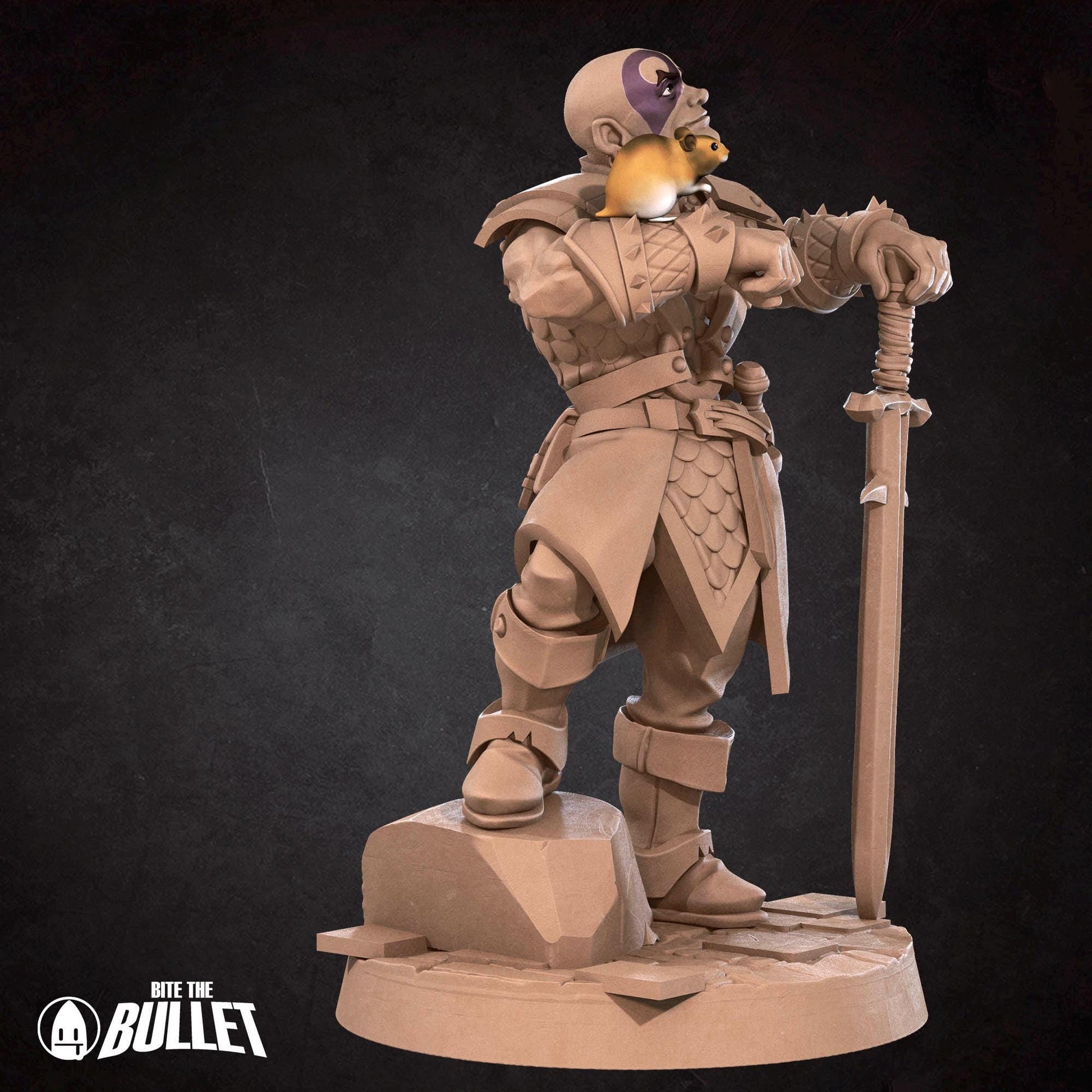 Ranger Berserk Miniature | Tabletop RPG Miniature | Bite the Bullet | Roleplaying 3D Printed Fantasy Mini - 3DPrintDen