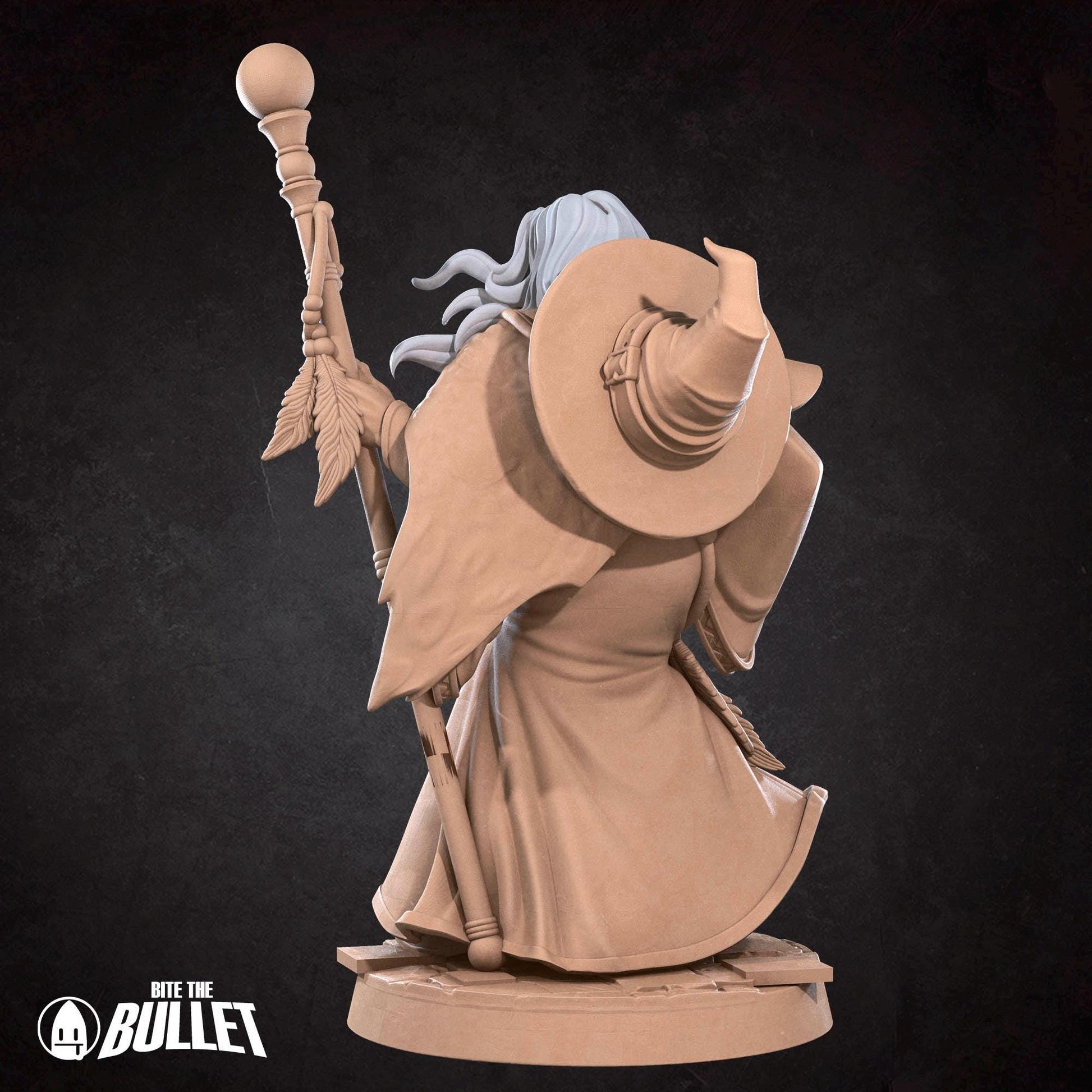 Harper Wizard Miniature | Tabletop RPG Miniature | Bite the Bullet | Roleplaying 3D Printed Fantasy Mini - 3DPrintDen