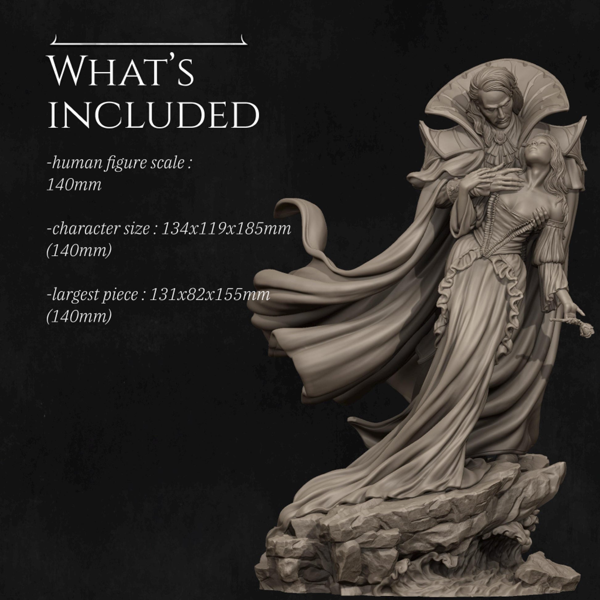 Death's Kiss Surrender Diorama Miniature | Tabletop RPG Miniature | Nerikson | Roleplaying 3D Printed Fantasy Mini - 3DPrintDen