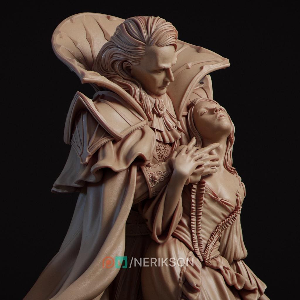 Death's Kiss Surrender Diorama Miniature | Tabletop RPG Miniature | Nerikson | Roleplaying 3D Printed Fantasy Mini - 3DPrintDen