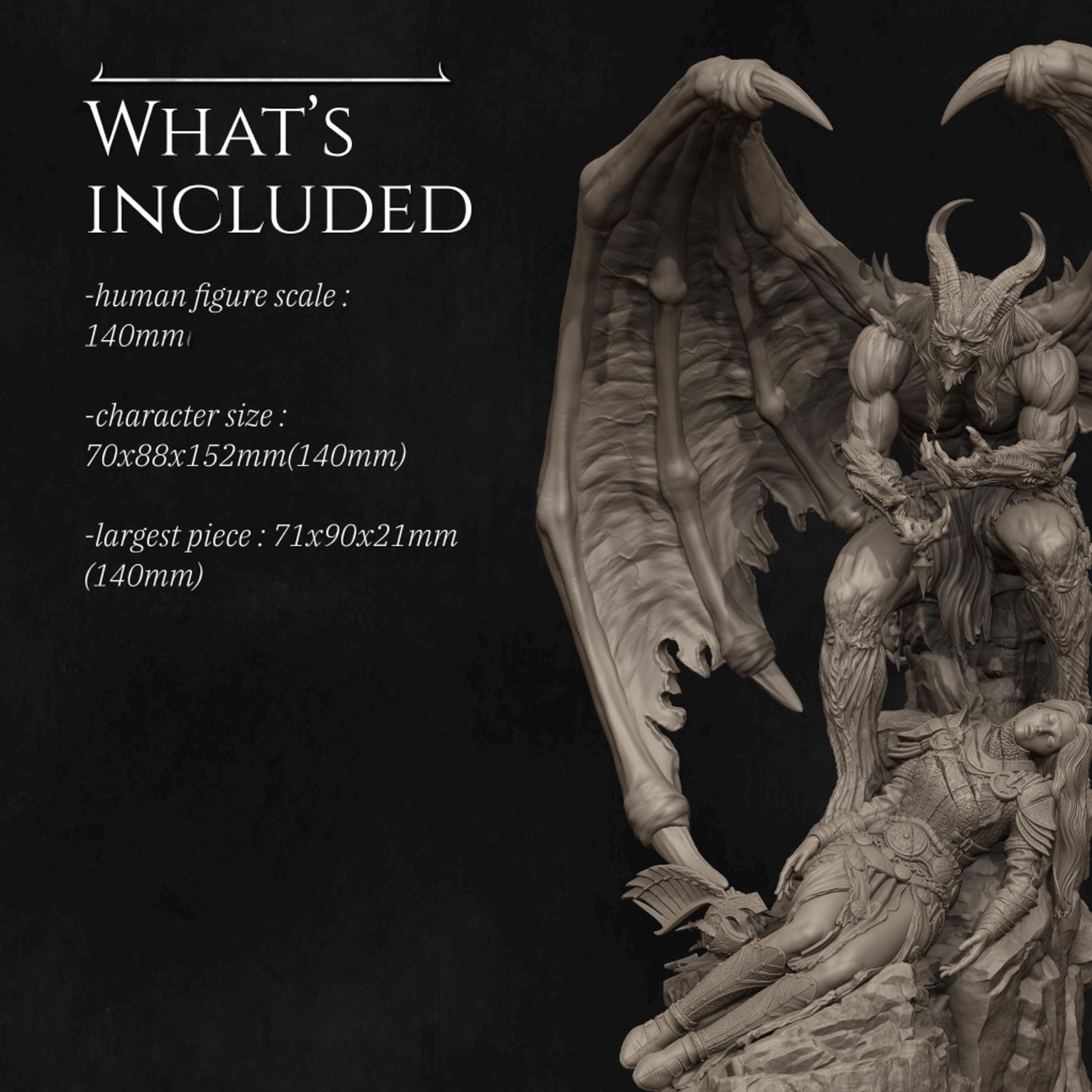 What Have I Become Diorama Miniature, Halric & Revna | Tabletop RPG Miniature | Nerikson | Roleplaying 3D Printed Fantasy Mini - 3DPrintDen