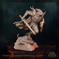 Dragon Warrior Miniature, Grok Thull | Tabletop RPG Miniature | Great Grimoire | Roleplaying 3D Printed Fantasy Mini - 3DPrintDen