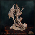 Priestess of the Flame Miniature, Iirzetal | Tabletop RPG Miniature | Great Grimoire | Roleplaying 3D Printed Fantasy Mini - 3DPrintDen
