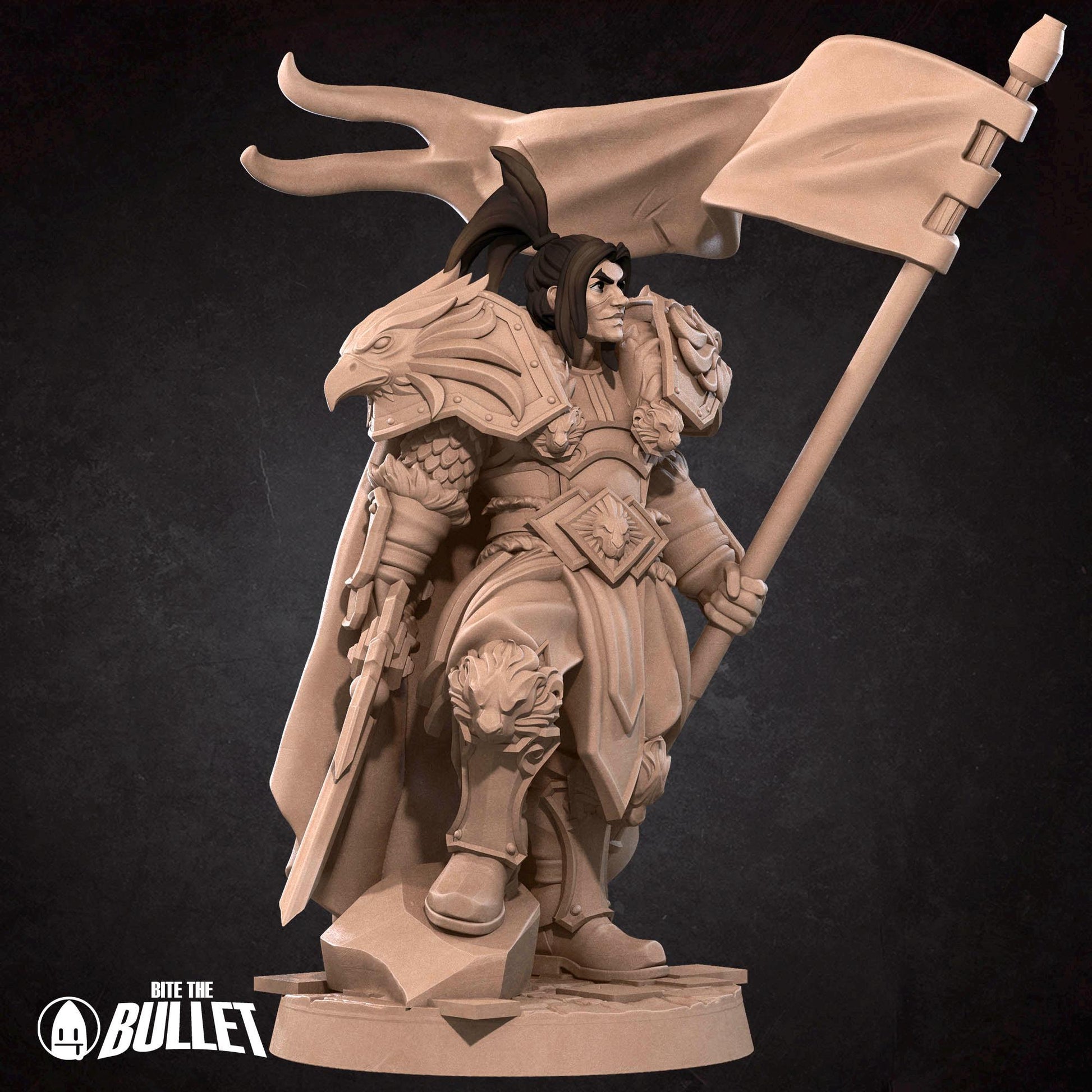 High King Warrior Miniature | Tabletop RPG Miniature | Bite the Bullet | Roleplaying 3D Printed Fantasy Mini - 3DPrintDen